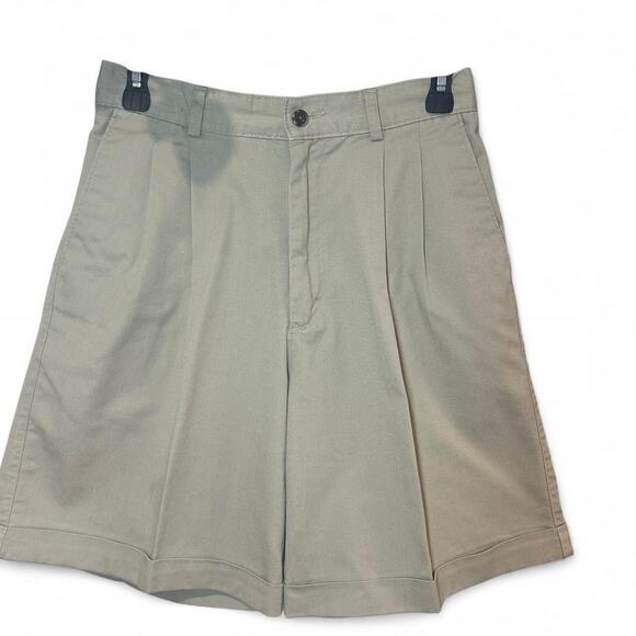 Vintage L.L. Bean Pleated Khaki Safari Shorts Women’s Size 8 - Picture 4 of 4